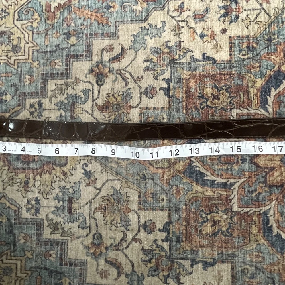 Women's Brown Vinyl Belt 37" - Picture 9 of 16